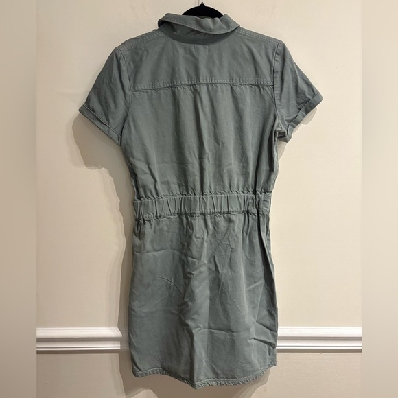 J. Crew Zip-Front Chino Dress in Army Green Khaki Size 8 - Picture 5 of 9